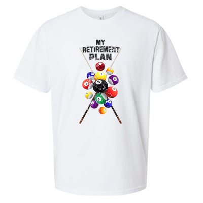 Billiards My Retirement Plan Play Pool Funny Retired Player Great Gift Sueded Cloud Jersey T-Shirt