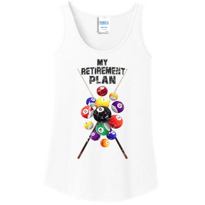 Billiards My Retirement Plan Play Pool Funny Retired Player Great Gift Ladies Essential Tank