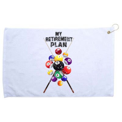 Billiards My Retirement Plan Play Pool Funny Retired Player Great Gift Grommeted Golf Towel