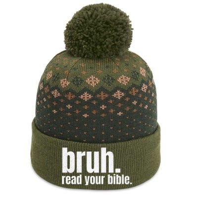 Bruh Meme Read Your Bible God Funny Modern Christian Church The Baniff Cuffed Pom Beanie