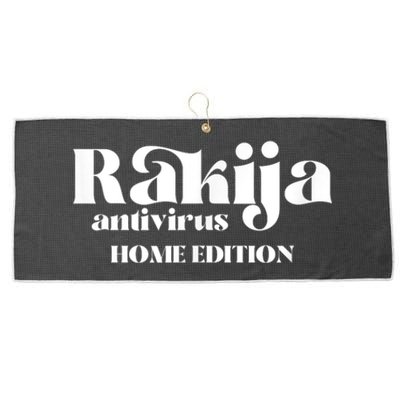 Balkan Memes Rakija Antivirus Home Edition Large Microfiber Waffle Golf Towel