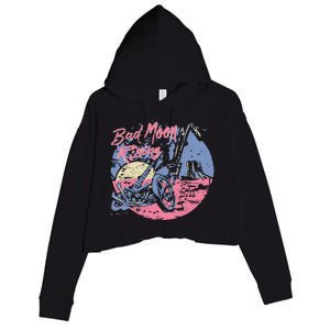 Bad Moon Rising Moon Crop Fleece Hoodie