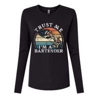 Bartender Mixologist Retro Vintage Trust Me IM A Bartender Womens Cotton Relaxed Long Sleeve T-Shirt