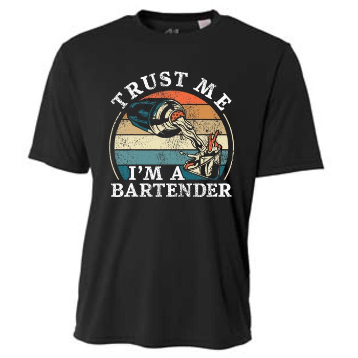 Bartender Mixologist Retro Vintage Trust Me IM A Bartender Cooling Performance Crew T-Shirt