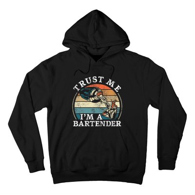 Bartender Mixologist Retro Vintage Trust Me IM A Bartender Hoodie