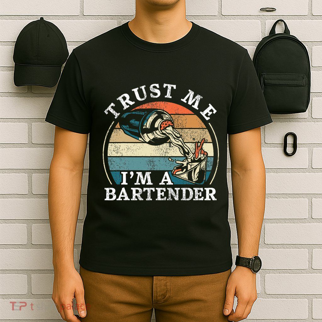 Bartender Mixologist Retro Vintage Trust Me IM A Bartender T-Shirt