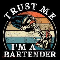 Bartender Mixologist Retro Vintage Trust Me IM A Bartender T-Shirt