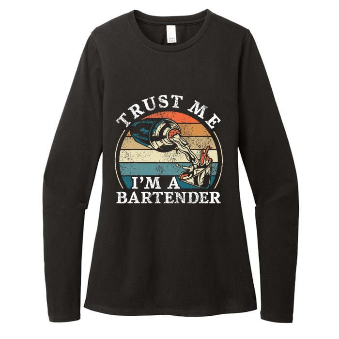 Bartender Mixologist Retro Vintage Trust Me IM A Bartender Womens CVC Long Sleeve Shirt