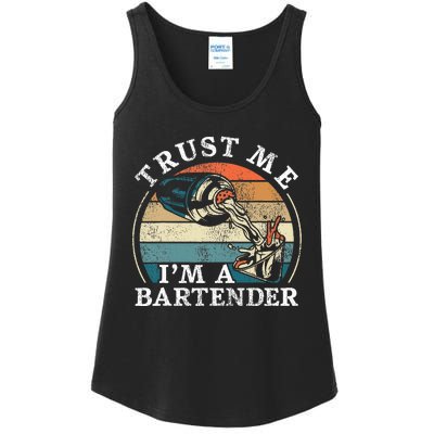 Bartender Mixologist Retro Vintage Trust Me IM A Bartender Ladies Essential Tank