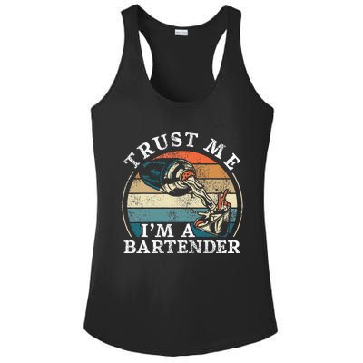 Bartender Mixologist Retro Vintage Trust Me IM A Bartender Ladies PosiCharge Competitor Racerback Tank