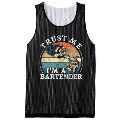 Bartender Mixologist Retro Vintage Trust Me IM A Bartender Mesh Reversible Basketball Jersey Tank