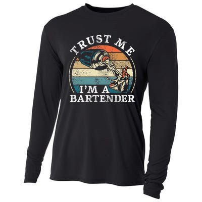 Bartender Mixologist Retro Vintage Trust Me IM A Bartender Cooling Performance Long Sleeve Crew