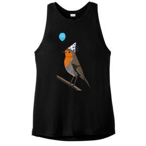 Bird Motif Robin Bird Animal Drawing Birthday Ladies PosiCharge Tri-Blend Wicking Tank