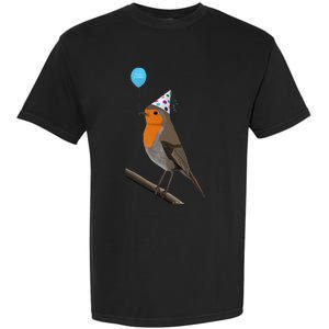 Bird Motif Robin Bird Animal Drawing Birthday Garment-Dyed Heavyweight T-Shirt