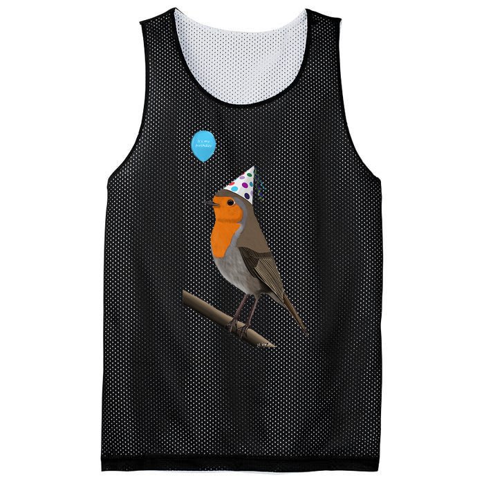 Bird Motif Robin Bird Animal Drawing Birthday Mesh Reversible Basketball Jersey Tank