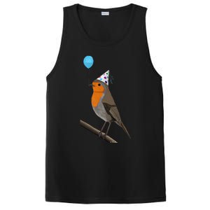 Bird Motif Robin Bird Animal Drawing Birthday PosiCharge Competitor Tank