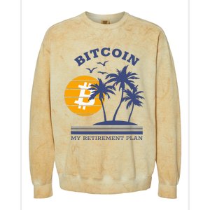 Bitcoin My Retirement Plan Crypto Apparel Colorblast Crewneck Sweatshirt