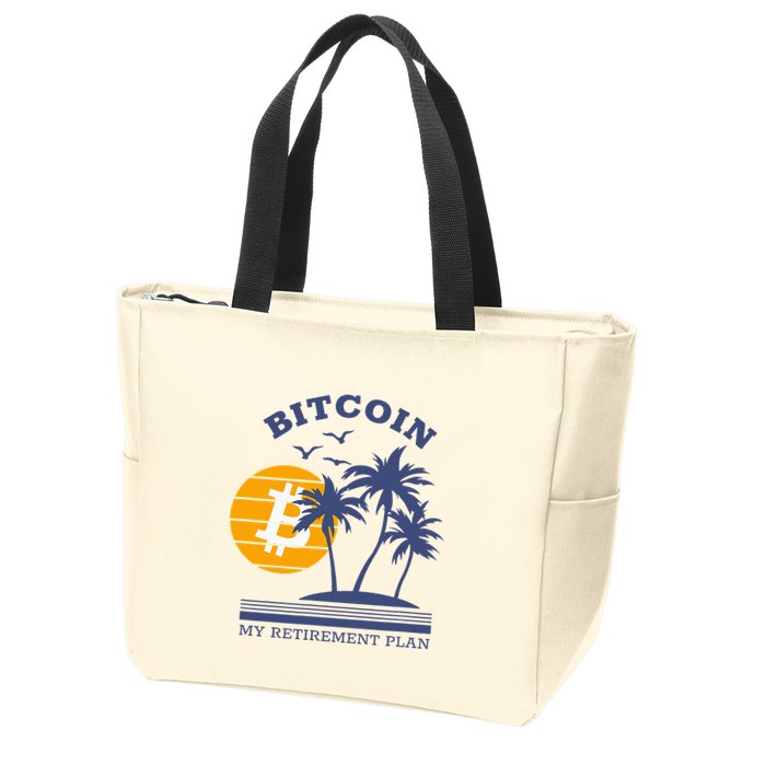 Bitcoin My Retirement Plan Crypto Apparel Zip Tote Bag