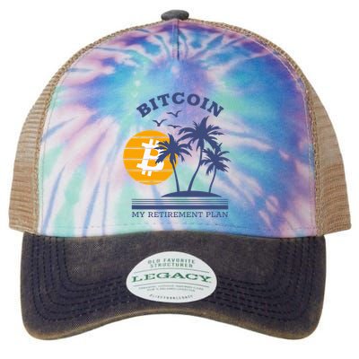 Bitcoin My Retirement Plan Crypto Apparel Legacy Tie Dye Trucker Hat