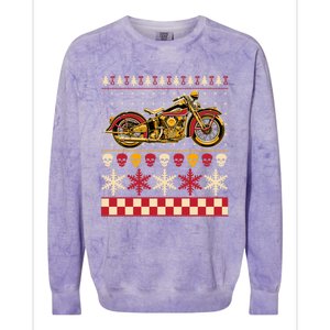 Biker Motorcycle Rider Style Ugly Great Gift Colorblast Crewneck Sweatshirt