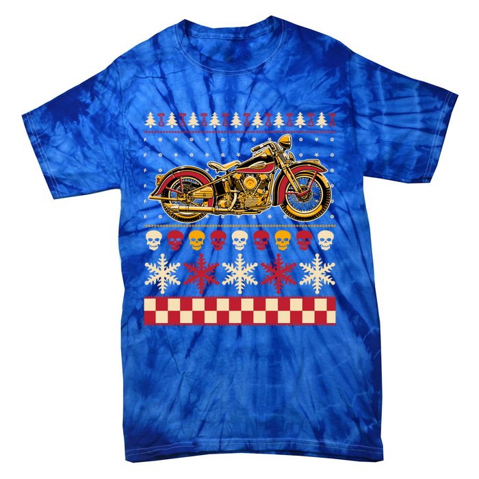 Biker Motorcycle Rider Style Ugly Great Gift Tie-Dye T-Shirt