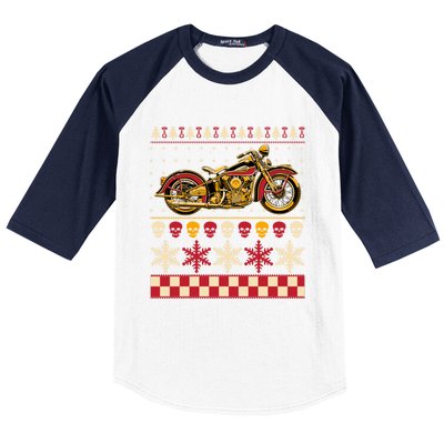 Biker Motorcycle Rider Style Ugly Great Gift Baseball Sleeve Shirt