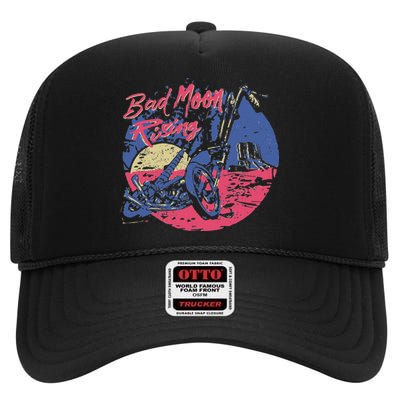 Bad Moon Rising Moon High Crown Mesh Back Trucker Hat