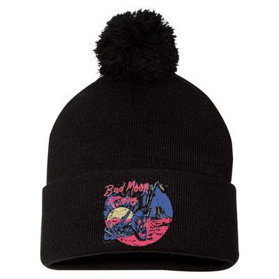 Bad Moon Rising Moon Pom Pom 12in Knit Beanie