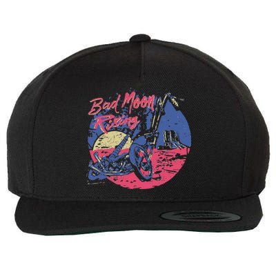 Bad Moon Rising Moon Wool Snapback Cap