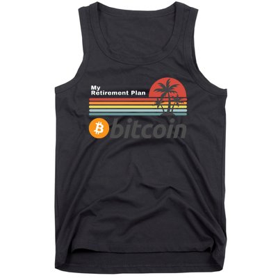 Bitcoin My Retirement Plan Crypto Gift Blockchain BTC Trader Tank Top