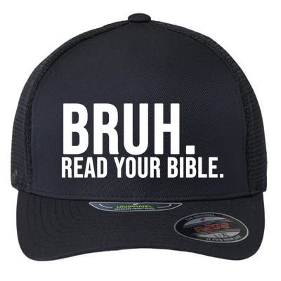 Bruh Meme Read Your Bible Christian Jesus Motivation Flexfit Unipanel Trucker Cap