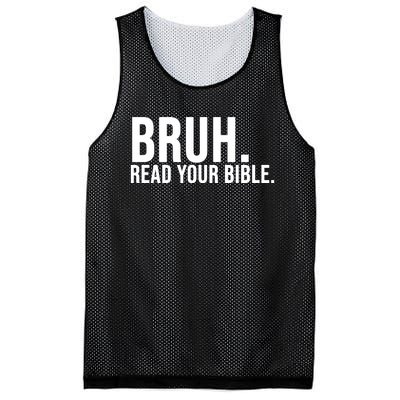 Bruh Meme Read Your Bible Christian Jesus Motivation Mesh Reversible Basketball Jersey Tank