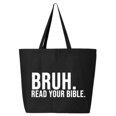 Bruh Meme Read Your Bible Christian Jesus Motivation 25L Jumbo Tote