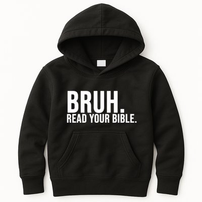 Bruh Meme Read Your Bible Christian Jesus Motivation Kids Hoodie
