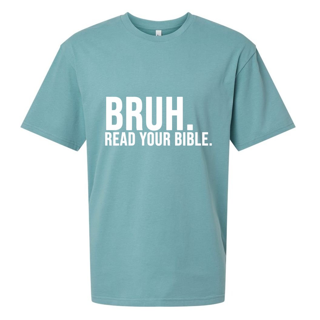 Bruh Meme Read Your Bible Christian Jesus Motivation Sueded Cloud Jersey T-Shirt