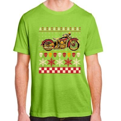 Biker Motorcycle Rider Style Ugly Sweater Gift Adult ChromaSoft Performance T-Shirt