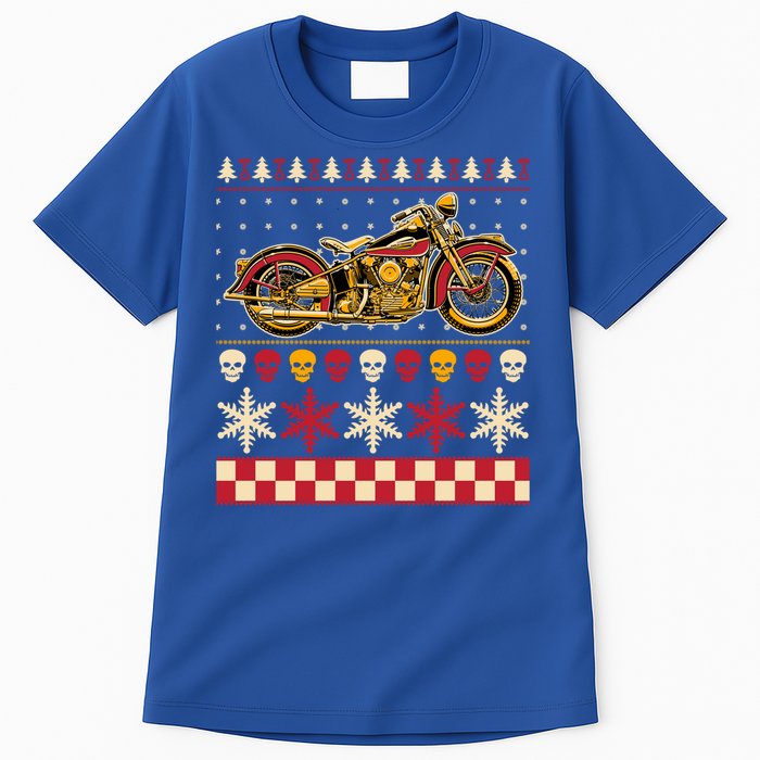 Biker Motorcycle Rider Style Ugly Sweater Gift Tall T-Shirt