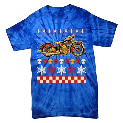 Biker Motorcycle Rider Style Ugly Sweater Gift Tie-Dye T-Shirt