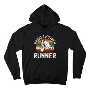 Badass Mother Runner Running Retro Sport Fitness Workout Hoodie