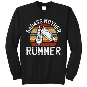 Badass Mother Runner Running Retro Sport Fitness Workout Sweatshirt