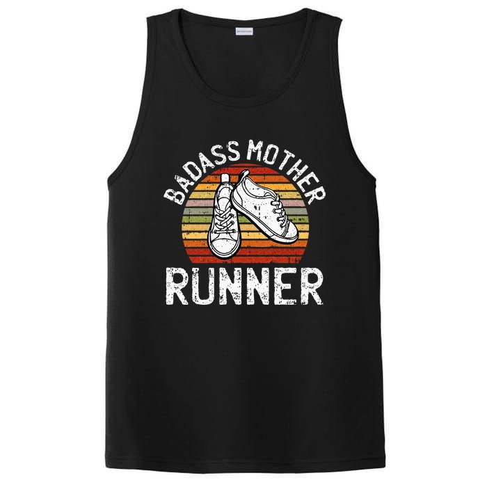 Badass Mother Runner Running Retro Sport Fitness Workout PosiCharge Competitor Tank