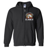 Badass Mother Runner Running Retro Sport Fitness Workout Full Zip Hoodie