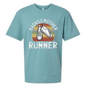 Badass Mother Runner Running Retro Sport Fitness Workout Sueded Cloud Jersey T-Shirt