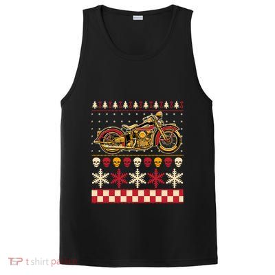 Biker Motorcycle Rider Style Ugly Sweater Gift PosiCharge Competitor Tank