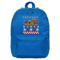 Biker Motorcycle Rider Style Ugly Sweater Gift 16 in Basic Backpack