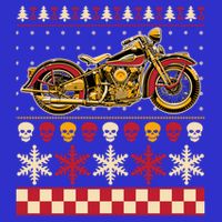 Biker Motorcycle Rider Style Ugly Sweater Gift 16 in Basic Backpack