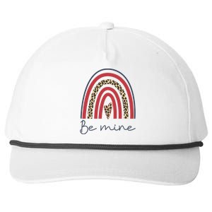 Be Mine Rainbow Valentines Day And Leopard Print Gift Snapback Five-Panel Rope Hat