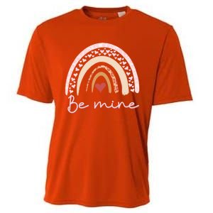 Be Mine Rainbow Valentines Day And Leopard Print Gift Cooling Performance Crew T-Shirt