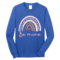 Be Mine Rainbow Valentines Day And Leopard Print Gift Long Sleeve Shirt