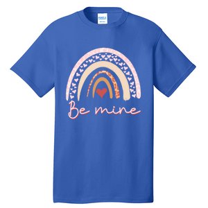 Be Mine Rainbow Valentines Day And Leopard Print Gift Tall T-Shirt